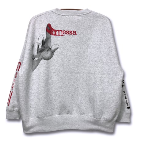 【serial experiments lain × messa store】Blood Trail ビックシルエットスウェットシャツ-ASH-