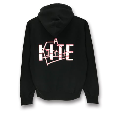 【A KITE × KUDAN】ラップ プルオーバーパーカー -BLACK-
