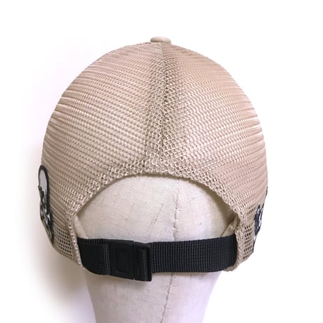 【serial experiments lain × NUMBER 3】LAINクマアイコン 刺繍メッシュキャップ -BEIGE-
