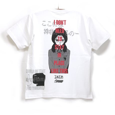 【serial experiments lain × messa store】 四方田千砂 Tシャツ-WHITE-