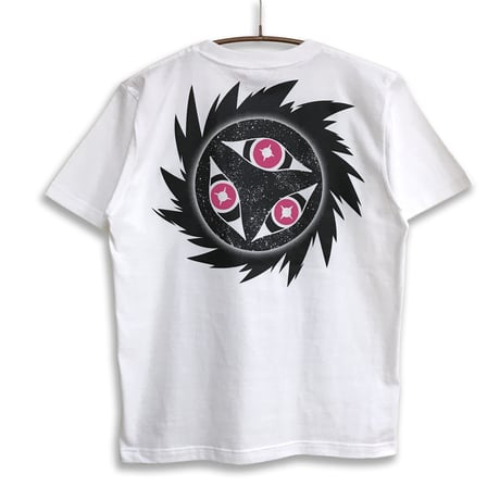 【せいぜいがんばれ！魔法少女くるみ × messa store】暗黒ホエールズ曼荼羅Tシャツ-WHITE-