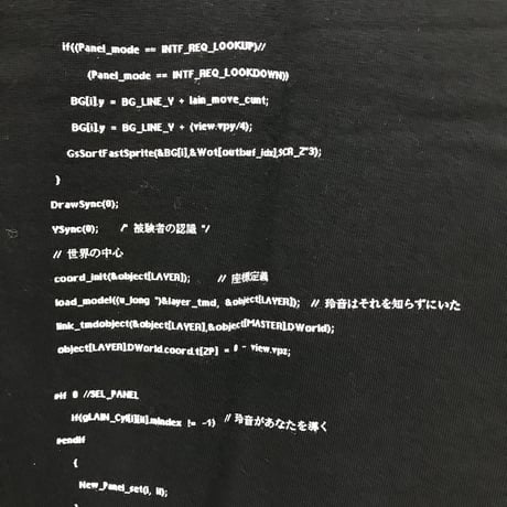 【serial experiments lain × messa】ペルソナ Tシャツ-BLACK-