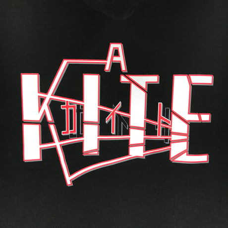 【A KITE × KUDAN】ラップ プルオーバーパーカー -BLACK-