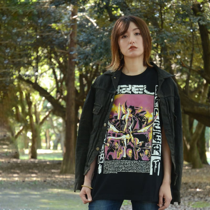 AZEL -パンツァードラグーンRPG- × messa store】黄昏Tシャツ-BLAC