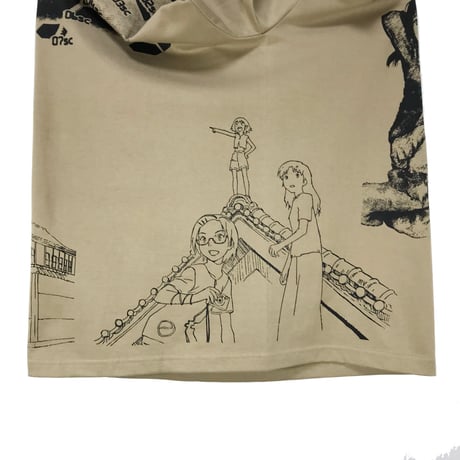 【NieA_7 × messa】母船遠望Tシャツ-SAND KHAKI-