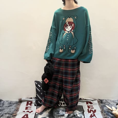 【serial experiments lain × KUDAN】クマlain · レボリューション　ニット-DARK TEAL-