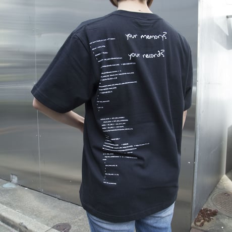 【serial experiments lain × messa】ペルソナ Tシャツ-BLACK-