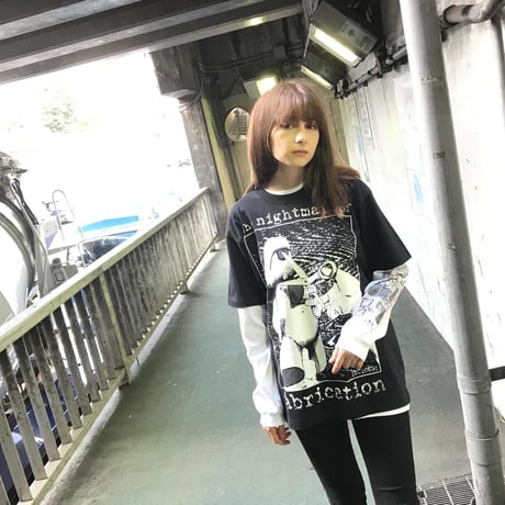 【serial experiments lain × messa store】ビケちゃんTシャツ-BLACK-