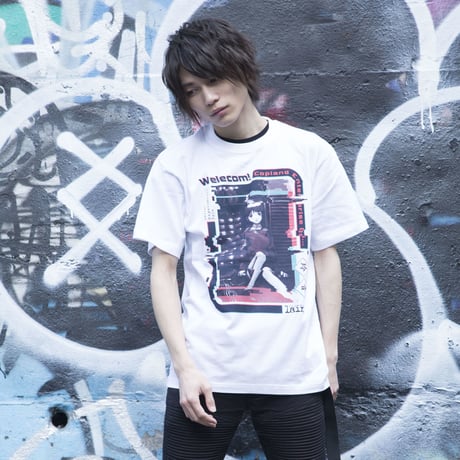 【serial experiments lain × otooto22】welecom! Tシャツ-WHITE-
