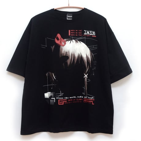 【serial experiments lain × messa store】Blood Trail ビックシルエットTシャツ-BLACK-