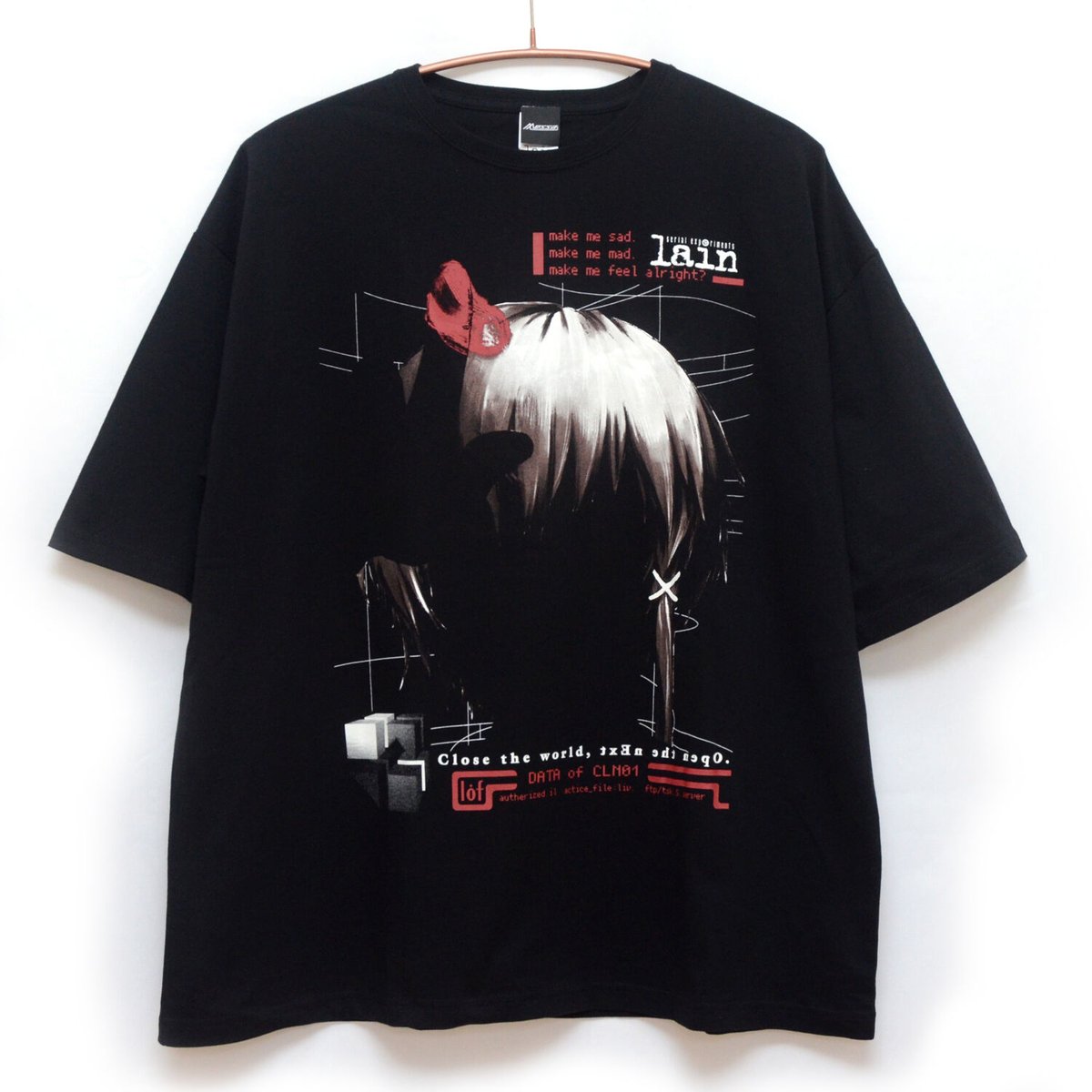 lain × messa store　ビックシルエットTシャツ serial experiments lain × messa store】Blood Tr