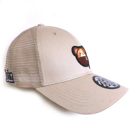 【serial experiments lain × NUMBER 3】LAINクマアイコン 刺繍メッシュキャップ -BEIGE-