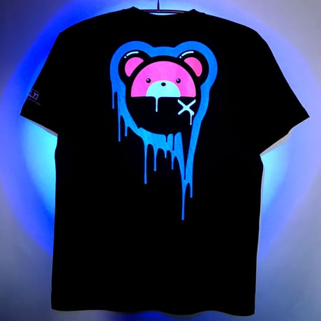 【serial experiments lain × NUMBER 3】GRAFF BEAR Tシャツ-BLACK-