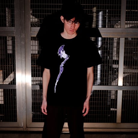 【serial experiments lain × messa】Shadow Tシャツ-BLACK-