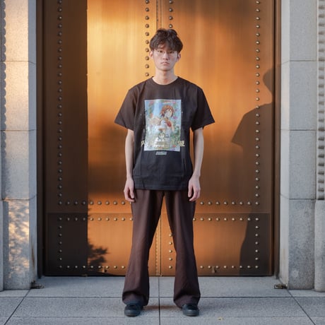 【灰羽連盟 × KUDAN】ラッカTシャツ-BLACK-