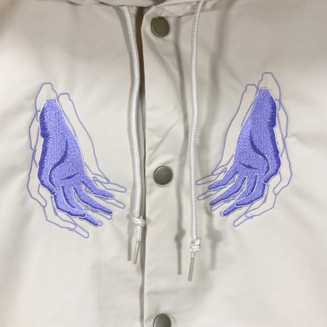 【serial experiments lain ×  messa store】serial experiments lain 刺繍フーデッドジャケット-BEIGE-
