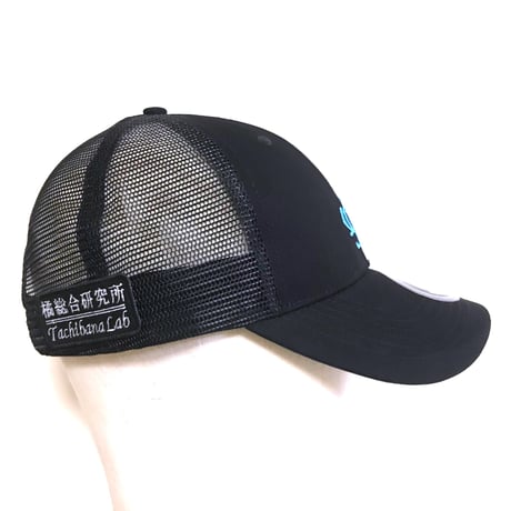 【serial experiments lain × messa】橘総研 刺繍メッシュキャップ -BLACK-
