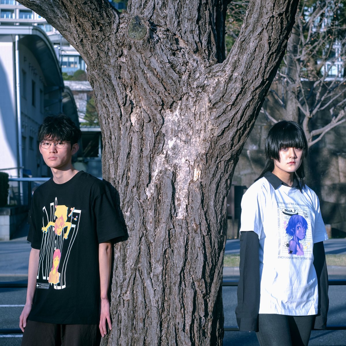 NieA_7 × terasolar】ニアTシャツ-WHITE- | messa store NieA_7 × terasolar】ニアTシャツ-WHITE- | messa store