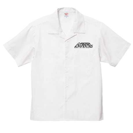 【Cyberia Layer:05 × messa store】Nyxcrawler オープンカラーシャツ-WHITE-