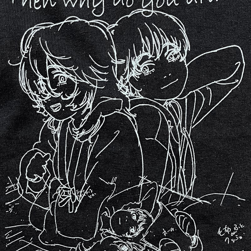 ルックバック messa】Keep drawing ロングスリーブ T シャツ -BLACK
