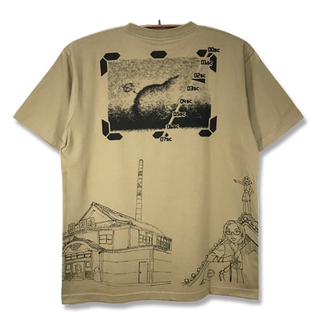 【NieA_7 × messa】母船遠望Tシャツ-SAND KHAKI-