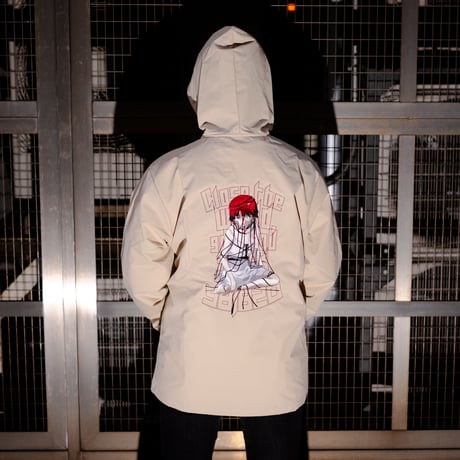 【serial experiments lain ×  messa store】serial experiments lain 刺繍フーデッドジャケット-BEIGE-