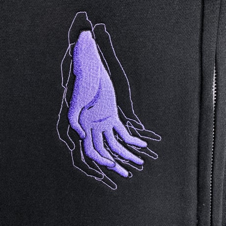 【serial experiments lain × messa 】Wired Maiden 刺繍ジップパーカー -BLACK-