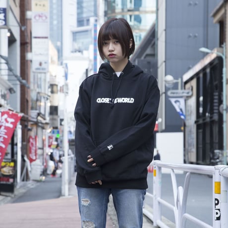 【serial experiments lain × NC帝國】CWON プルオーバーパーカー-BLACK-