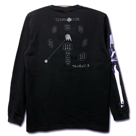 【TEXHNOLYZE × NUMBER 3】TEXHNOLYZED ARM ロングスリーブTシャツ-BLACK-