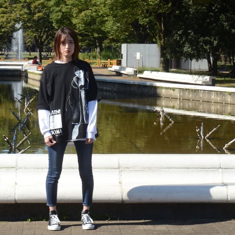 【AZEL -パンツァードラグーンRPG- × messa store】帝国軍アゼル  ビックシルエットTシャツ-BLACK-