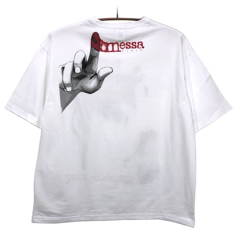 【serial experiments lain × messa】Blood Trail ビックシルエットTシャツ-WHITE-