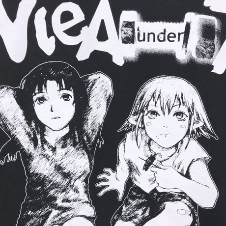 【NieA_7 × messa】母船遠望Tシャツ-BLACK-