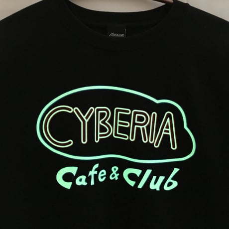 【serial experiments lain × messa】CYBERIA NEON Tシャツ-BLACK-