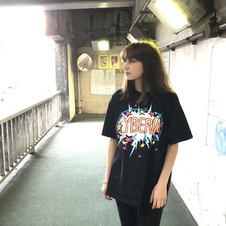 【serial experiments lain × NUMBER 3】Terratag Cyberia Tシャツ-BLACK-