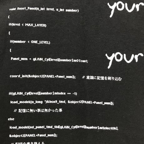 【serial experiments lain × messa】ペルソナ Tシャツ-BLACK-