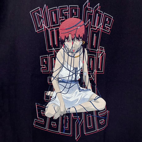 【serial experiments lain × messa】Wired Maiden Tシャツ -BLACK-