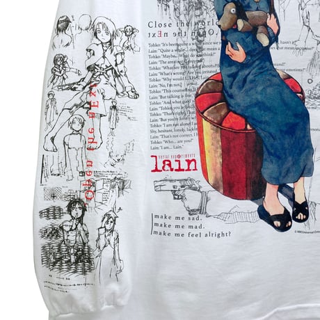 【serial experiments lain × messa】She Knows... ロングスリーブTシャツ -WHITE-