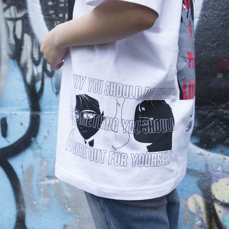 【serial experiments lain × messa store】 四方田千砂 Tシャツ-WHITE-