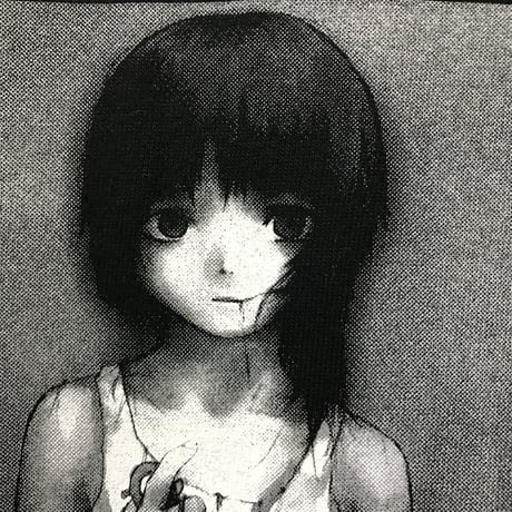 【serial experiments lain × CHAOSMARKET】Hair Cut Tシャツ-BLACK-