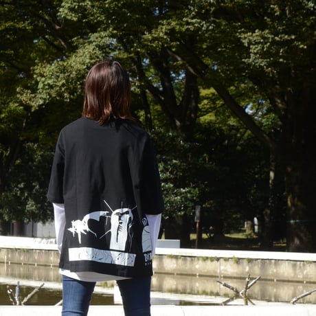 【AZEL -パンツァードラグーンRPG- × messa store】帝国軍アゼル  ビックシルエットTシャツ-BLACK-