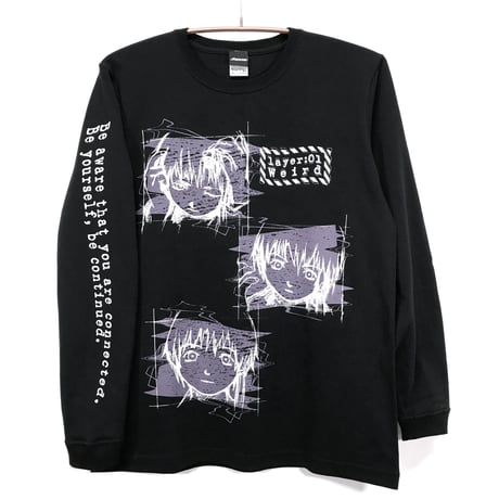 【serial experiments lain × messa store】WeirdロングスリーブTシャツ-BLACK-