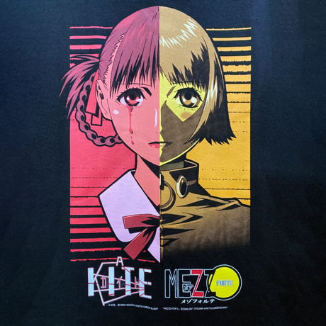 【A KITE × MEZZO FORTE × messa store】砂羽&海空来ハーフフェイス Tシャツ -BLACK-