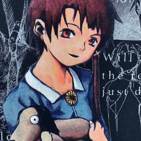 【serial experiments lain × messa】She Knows... ロングスリーブTシャツ -BLACK-