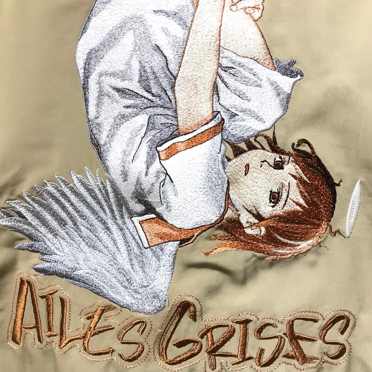 灰羽連盟 × messa store】ラッカ刺繍シルキーオープンカラー