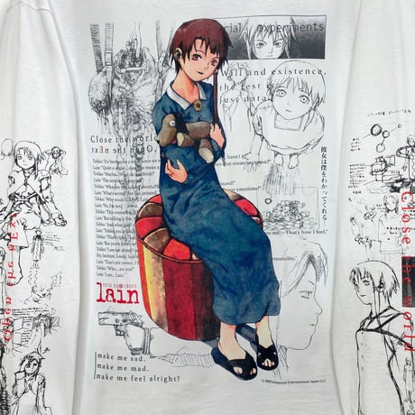 【serial experiments lain × messa】She Knows... ロングスリーブTシャツ -WHITE-