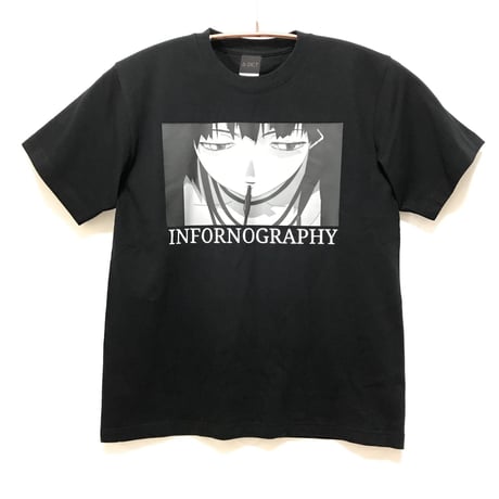 【serial experiments lain × A-DICT】INFORNOGRAPHY Tシャツ-BLACK-
