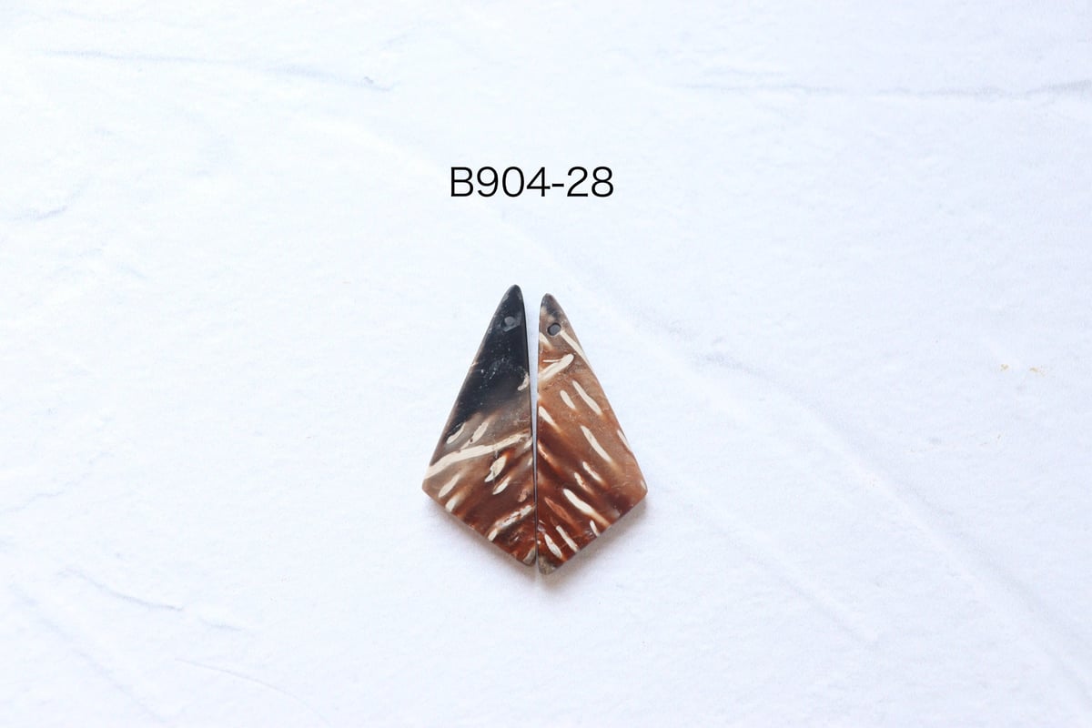 パームルート　フォッシル　14kgfピアス B-904 フォッシルパームルート ペア | EREN gemstonesエレン