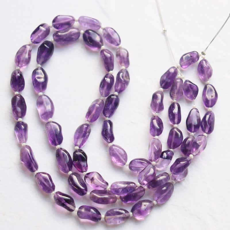 B-943 バイカラーアメジスト タンブルナゲット | EREN gemstones