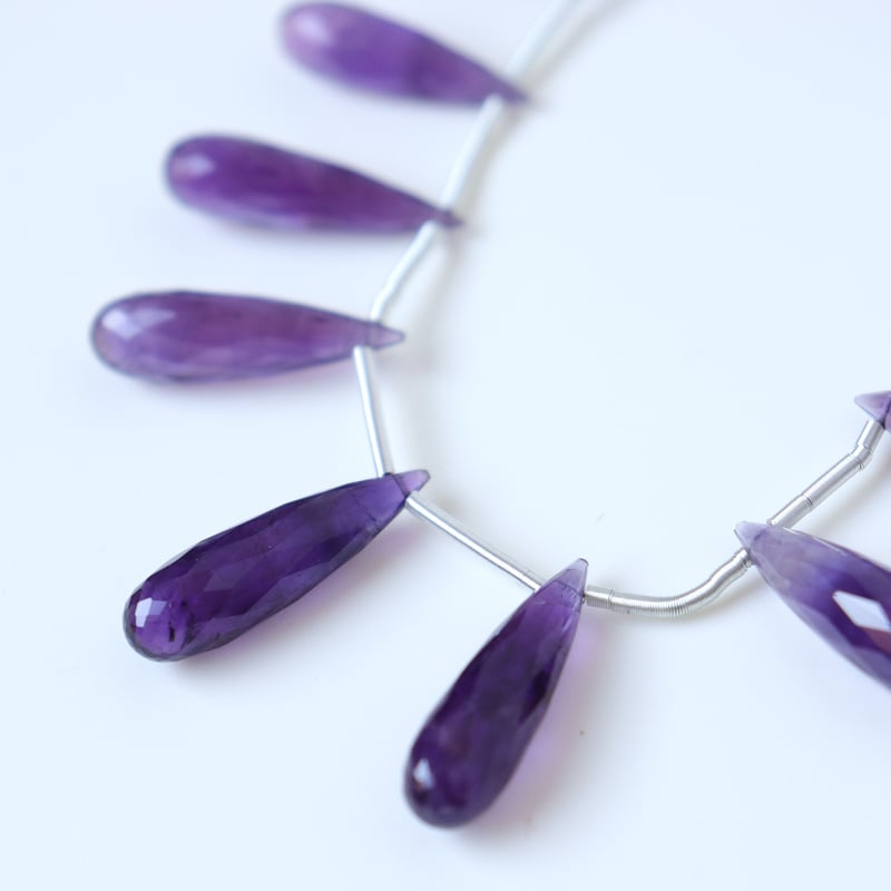 B-439 アフリカンアメジスト ロングドロップ | EREN gemstones
