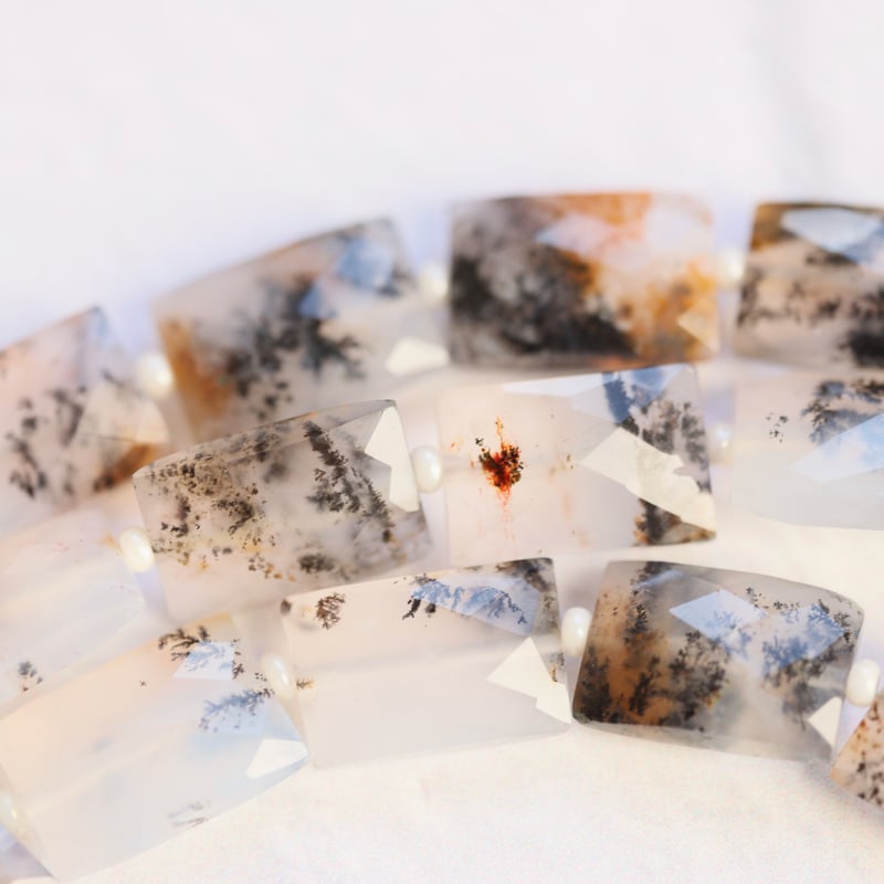 芸術作品　デンドリティックアゲート　バングル 芸術作品 デンドリティックアゲート バングル